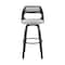 Armen Living Julius 26" Gray Faux Leather and Black Wood Bar Stool LCJUBABLGR26 - alternate 8
